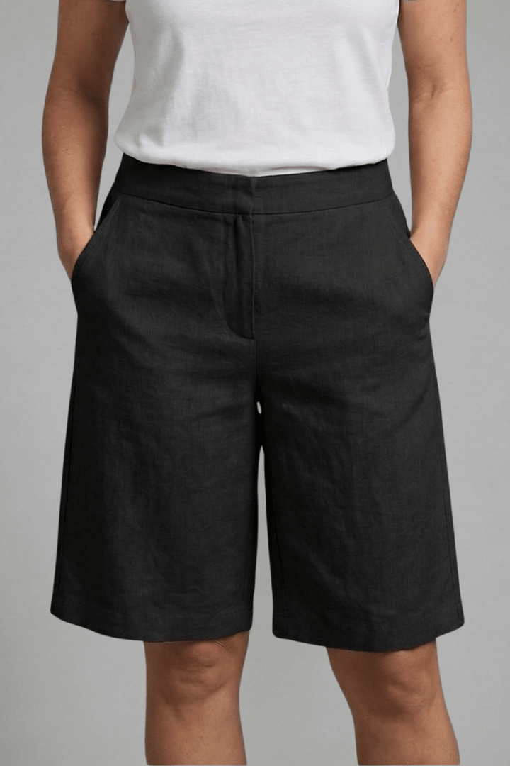 Shorts Feminino Cintura Alta Algodão Elástico