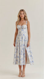 Vestido Midi Mulher Corset
