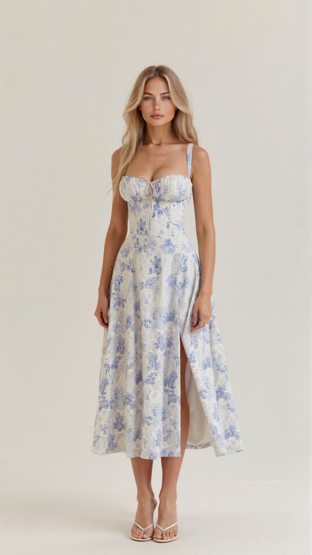 Vestido Midi Mulher Corset