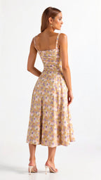 Vestido Midi Mulher Corset