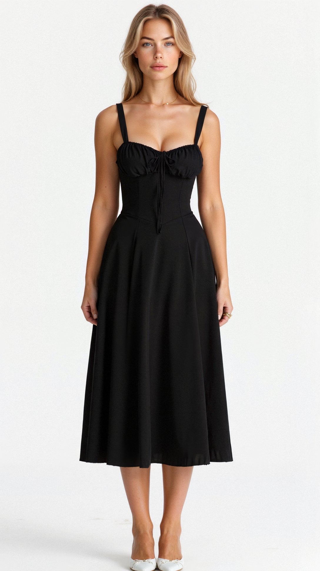 Vestido Midi Mulher Corset