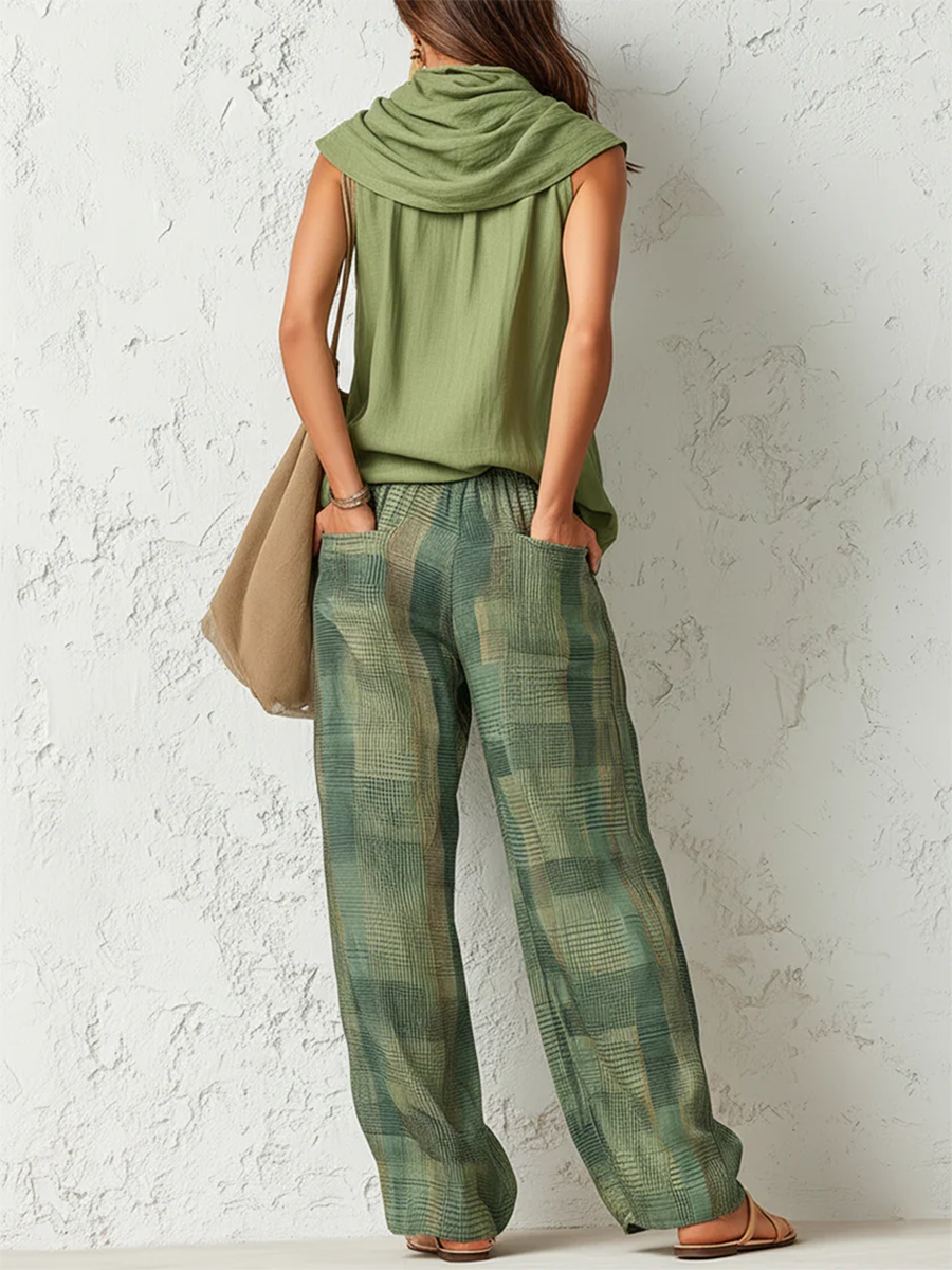 Elowen | Conjunto Feminino Blusa e Calça Wide Leg Floral