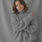 Jade | Mulher Caxemira Oversize Camisola Gola Alta