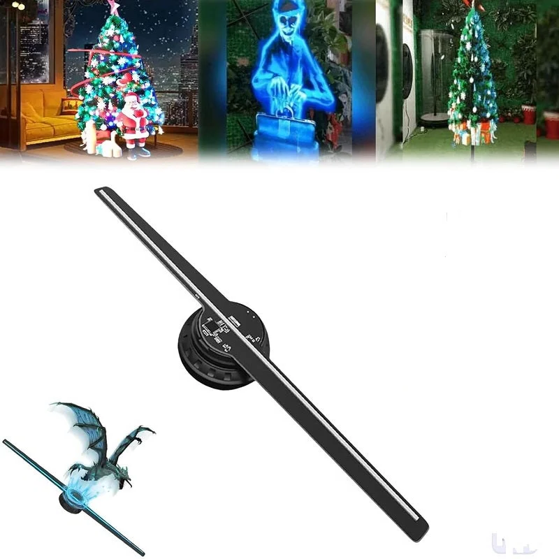Projetor LED Fan Holograma 3D | Efeito Realista, Alta Resolução | Gigi