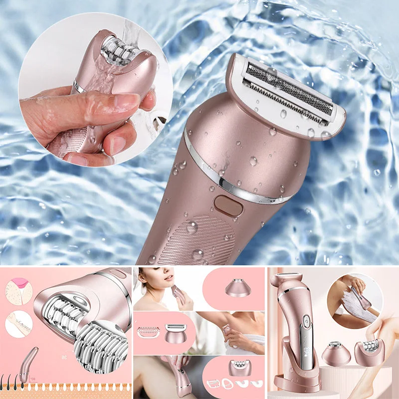 Anouk | Depiladora Elétrica Feminina 3 em 1 | Impermeável, Recarregável USB | Rosto, Corpo e Biquíni