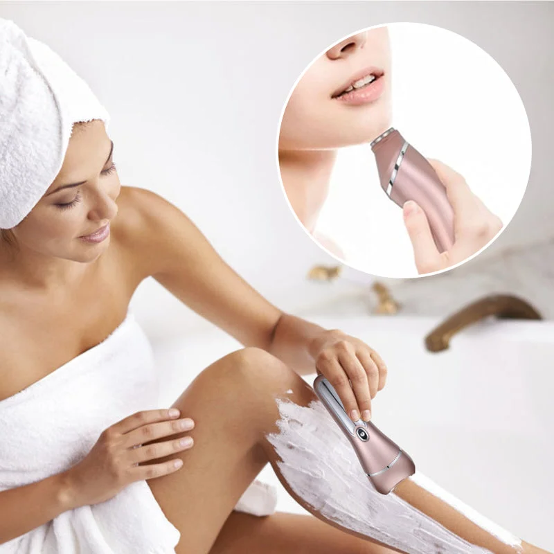 Anouk | Depiladora Elétrica Feminina 3 em 1 | Impermeável, Recarregável USB | Rosto, Corpo e Biquíni