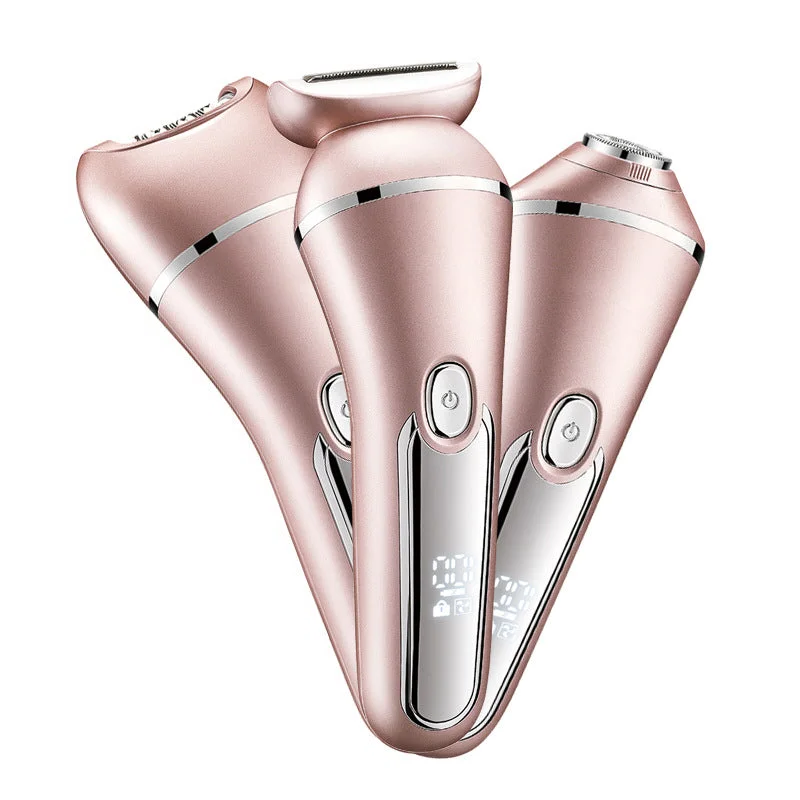 Anouk | Depiladora Elétrica Feminina 3 em 1 | Impermeável, Recarregável USB | Rosto, Corpo e Biquíni