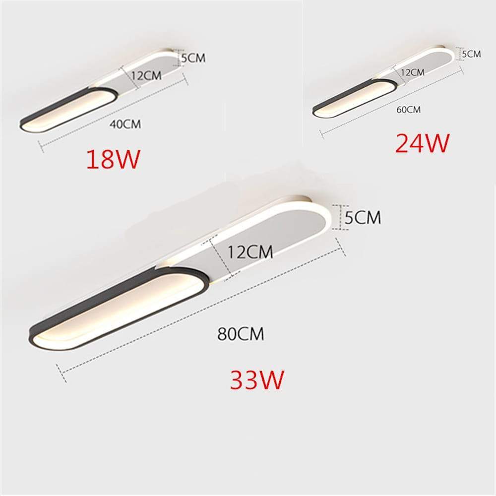 Esma | Luminária de Teto LED | Kit 2 Unidades, Retangular, Minimalista | Metal