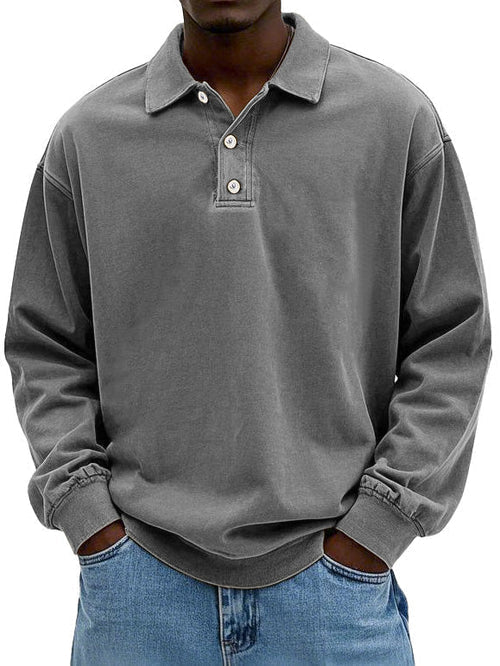 Homem Polo Manga Longa Casual