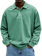 Homem Polo Manga Longa Casual