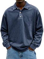 Homem Polo Manga Longa Casual