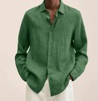 Elsa | Camisa Masculina Algodão Linho Corte Reto