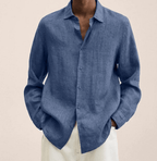 Elsa | Camisa Masculina Algodão Linho Corte Reto