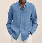 Elsa | Camisa Masculina Algodão Linho Corte Reto
