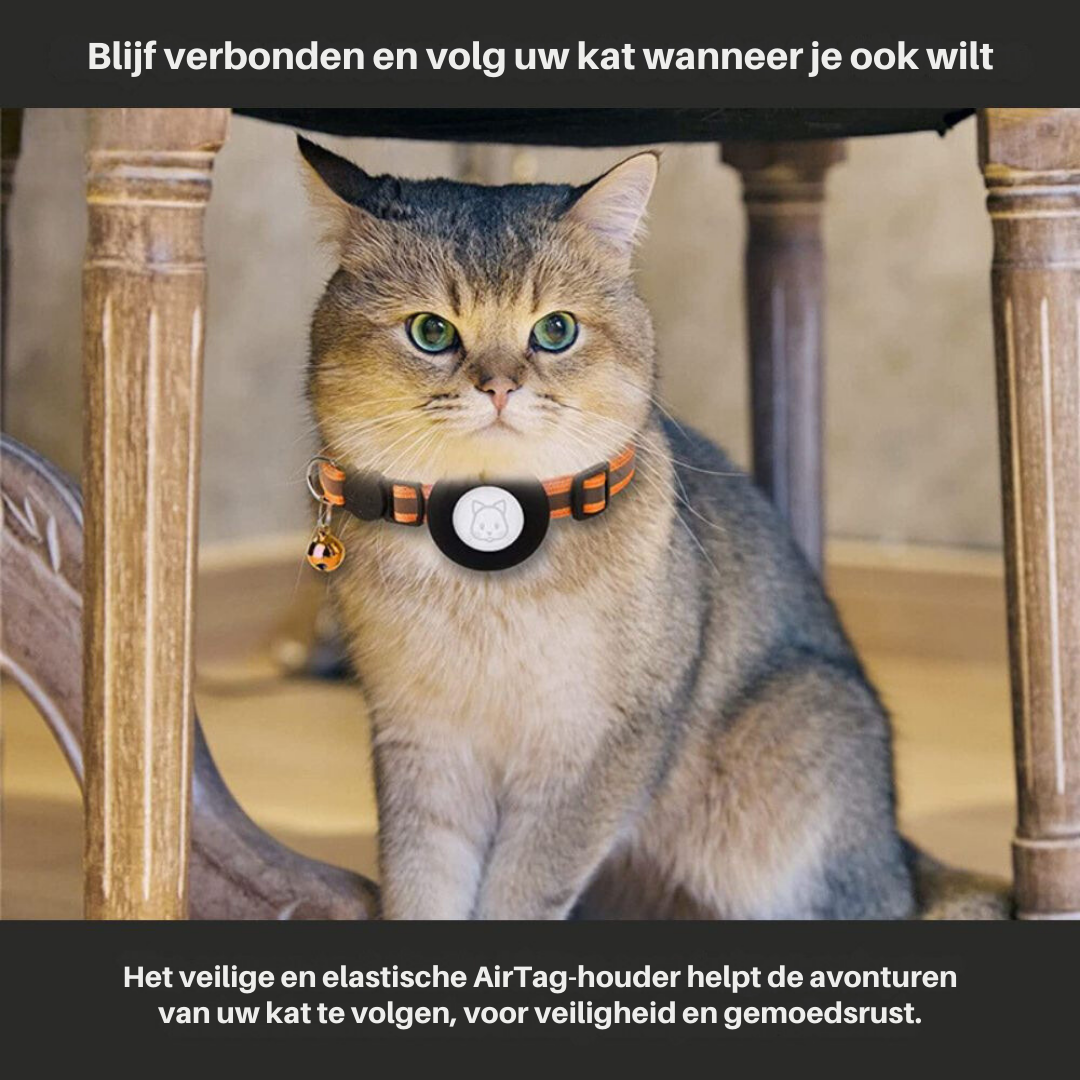 Liora | Coleira GPS para Gatos Refletiva com Libertação Rápida