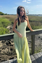 Juno | Vestido Maxi Feminino Sem Alças Plissado