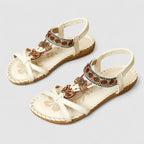 Saoirse | Sandálias Ortopédicas Femininas T-Strap Boho