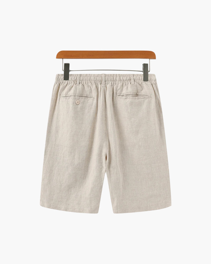 Jolie | Homem Shorts Linho Corte Reto