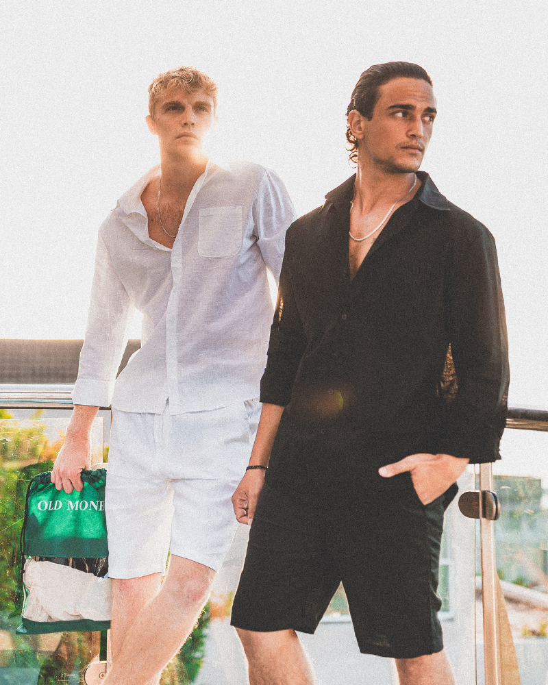 Jolie | Homem Shorts Linho Corte Reto