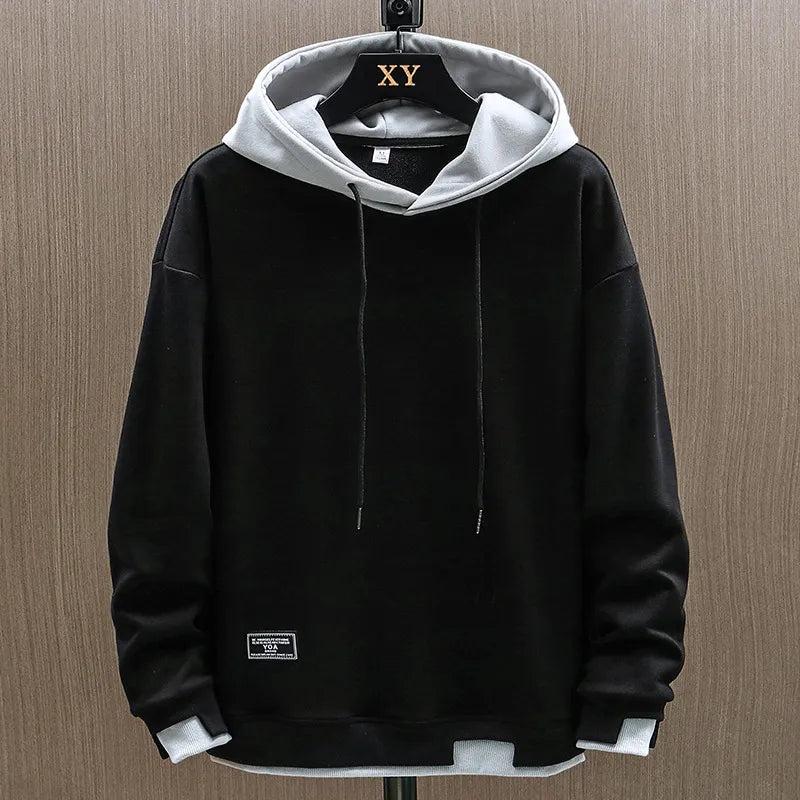 Hoodie Masculino | Bicolor, Bolso Canguru | Estilo Urbano Clássico