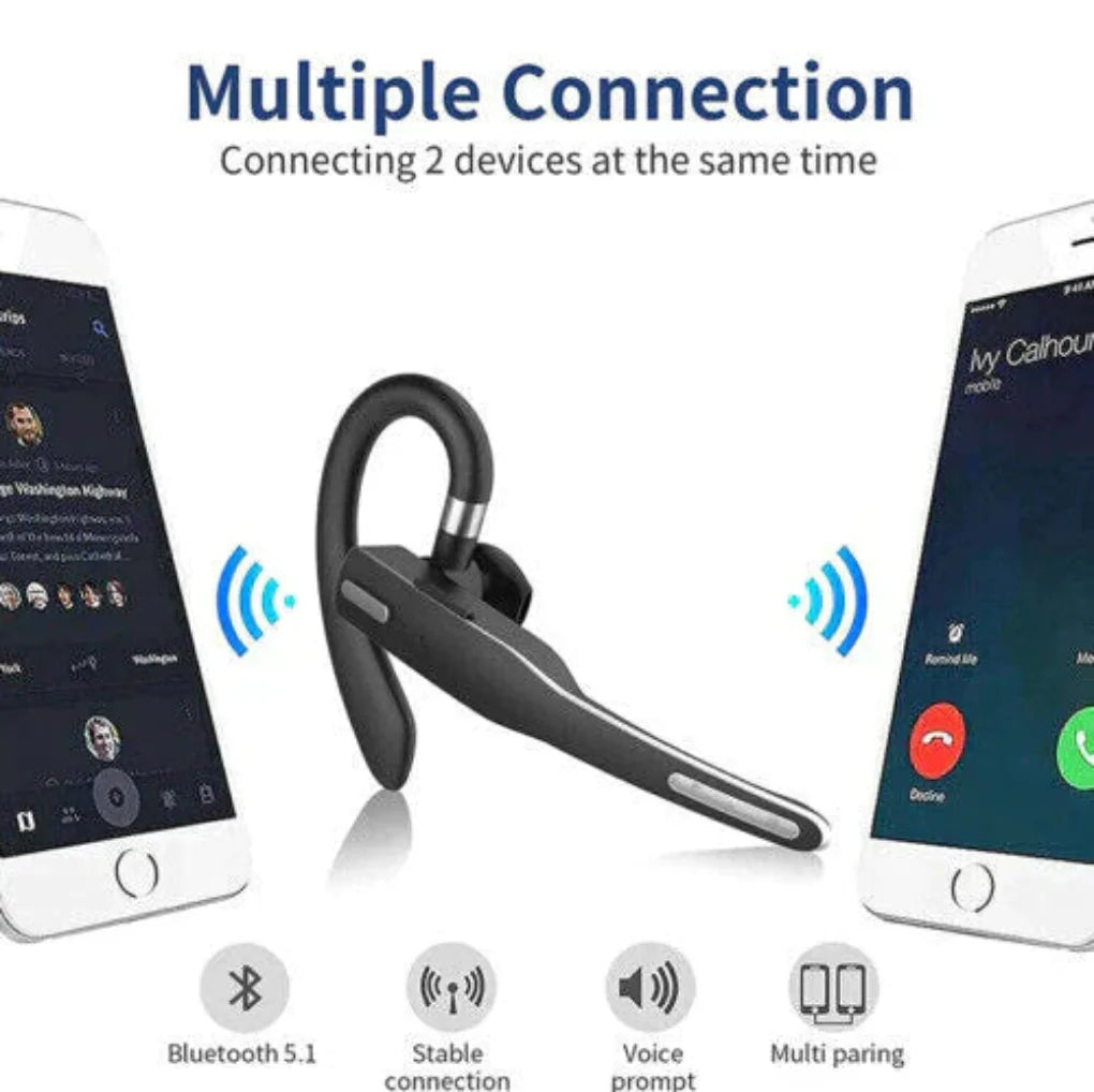 Lyra | Headset Bluetooth 5.1 Cancelamento de Ruído Microfones Duplos
