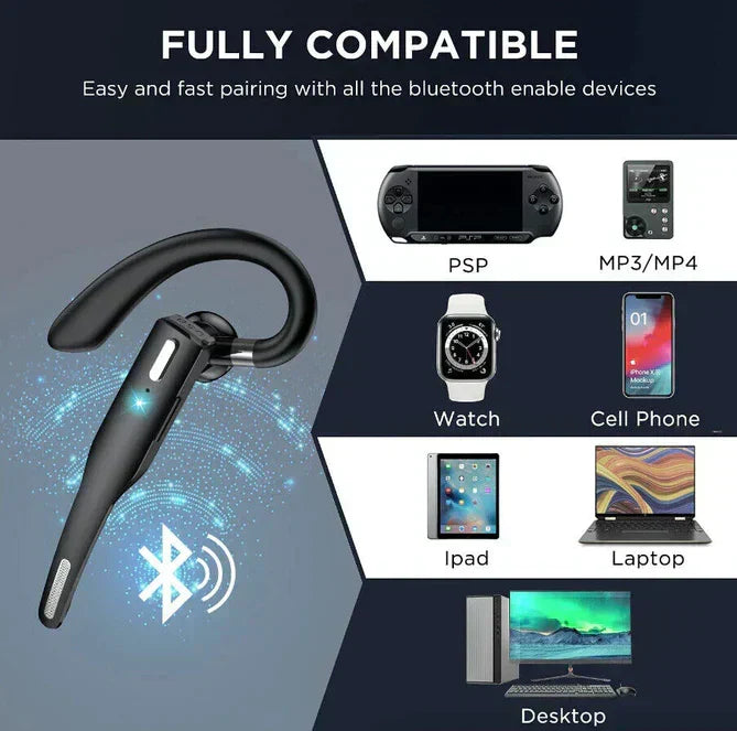 Noor | Headset Bluetooth 5.1 Cancelamento de Ruído Dual Mic