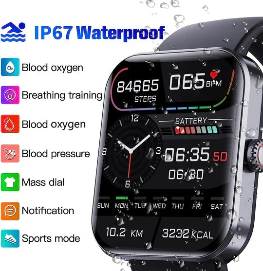 Smartwatch Monitorização Glicose Não Invasiva Fitness GPS