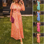 Vestido Maxi Feminino Decote V