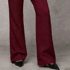 Calças Femininas Flare | Cintura Alta, Wide-Leg | Estilo Casual