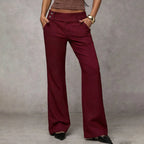 Calças Femininas Flare | Cintura Alta, Wide-Leg | Estilo Casual