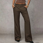 Calças Femininas Flare | Cintura Alta, Wide-Leg | Estilo Casual