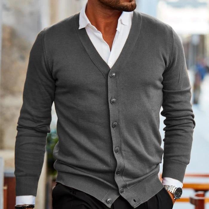 Vera | Homem Cardigan Botões Decote em V