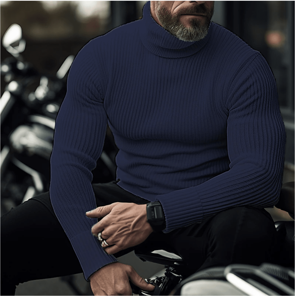 Nova | Homem Camisola Gola Alta Tricotada