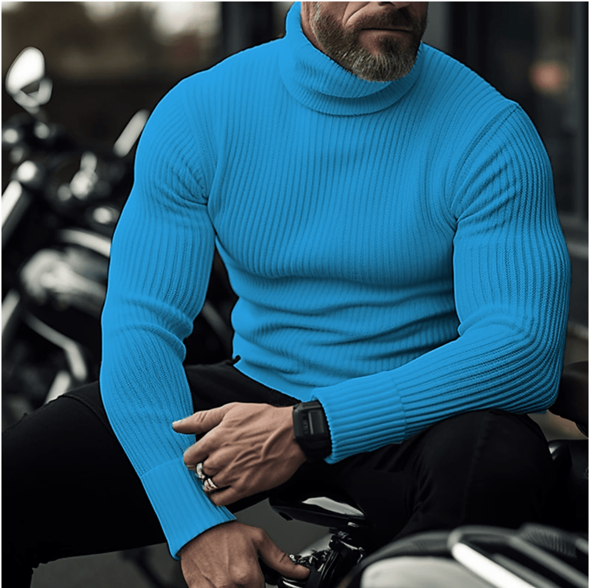 Nova | Homem Camisola Gola Alta Tricotada