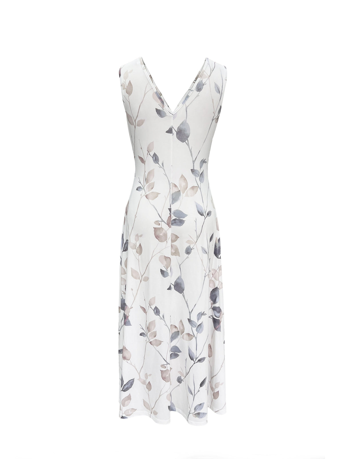 Vestido Longo para Convidada | Estampado Floral, Decote em V, Sem Mangas