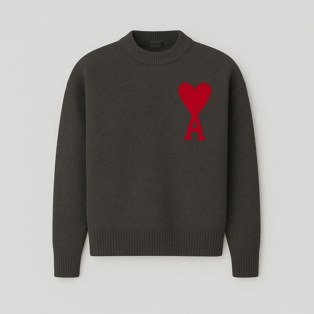 Yvaine | Mulher Camisola Oversized Gola Redonda Motivo Coração