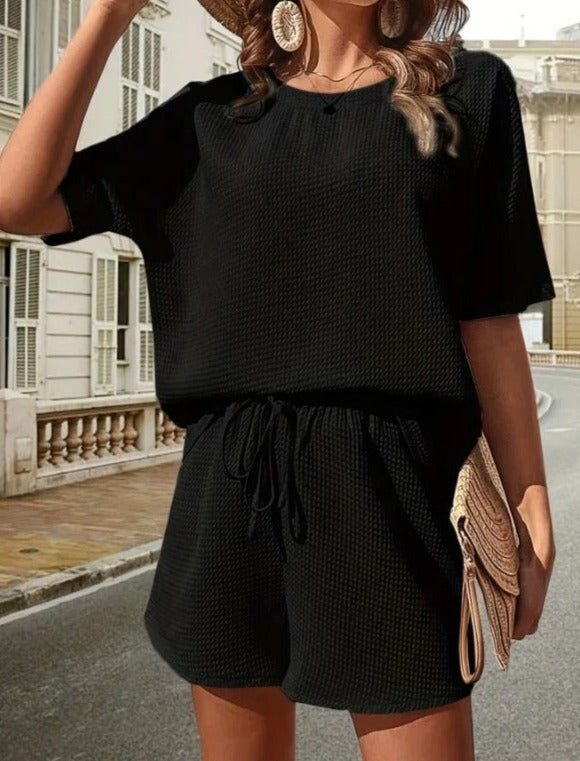 Conjunto de Short e Blusa Canelado para Mulheres | Confortável e Elegante