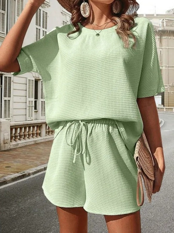 Conjunto de Short e Blusa Canelado para Mulheres | Confortável e Elegante