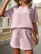 Conjunto de Short e Blusa Canelado para Mulheres | Confortável e Elegante