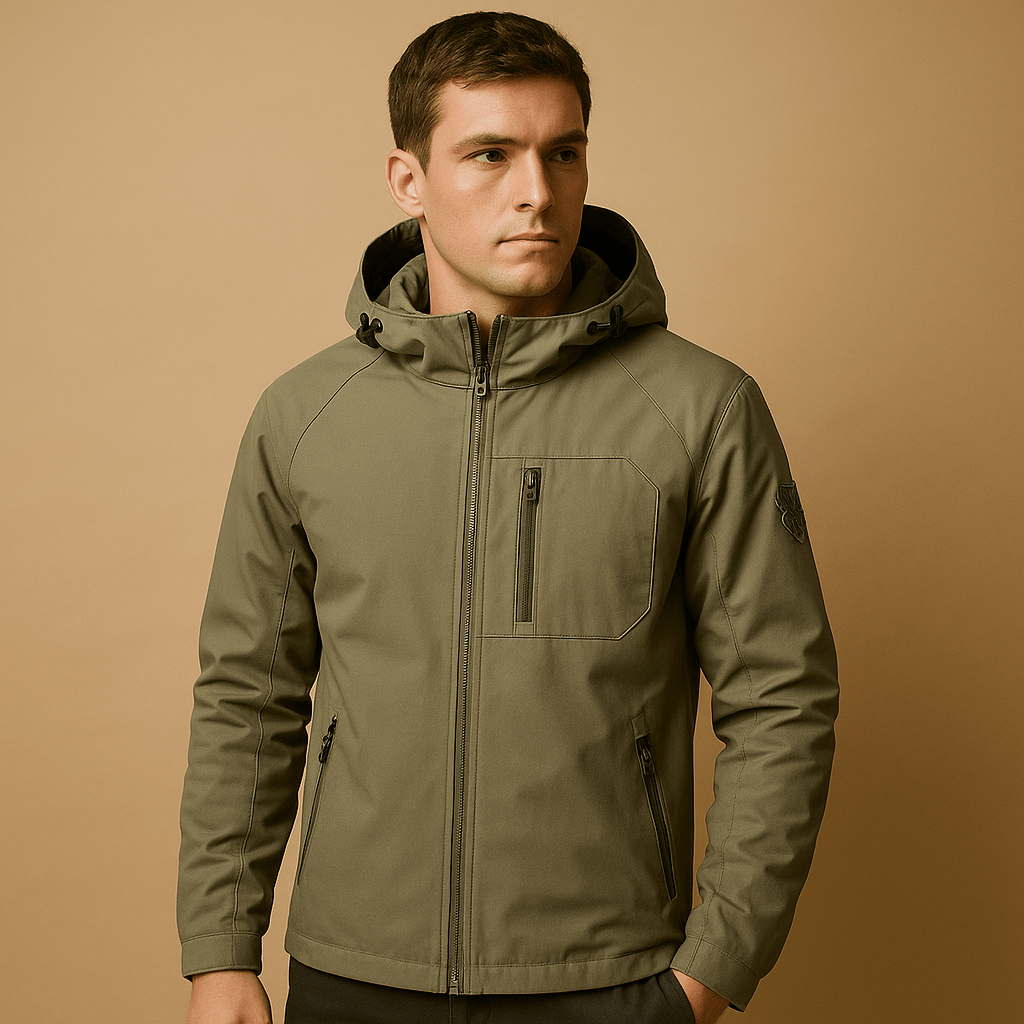 Homem Corta-Vento Impermeável Leve Regular Fit