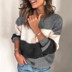 Ottavia | Camisola Feminina Riscas Tricot Confortável